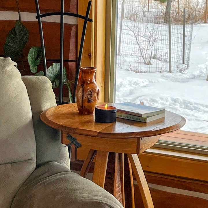 Pine and Sage Candles – Velas de viagem por atacado – Cabin Fever - Lata de Vela Preta Fosca de 170 g4