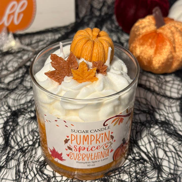 Sugar Candle - Wholesale Jar/Filled Candle - Pumpkin Spice Latte Candle – pumpkin scented fall candle 6