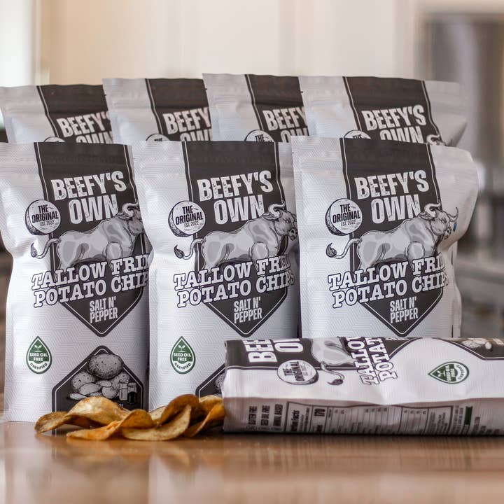 Beefy's Own - Wholesale Chips - Salt N' Pepper Tallow Potato Chips