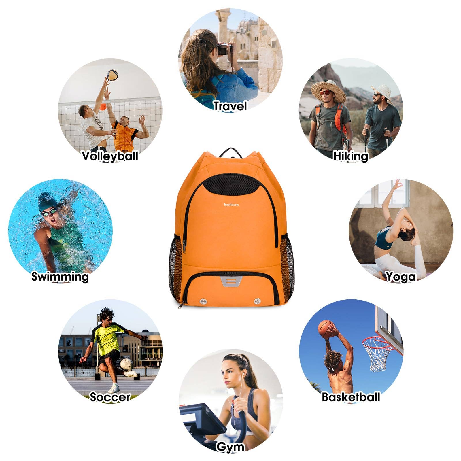 wandf - Wholesale Backpack - Unisex - Drawstring Backpack Soccer Basketball Backpack Gym Bag42