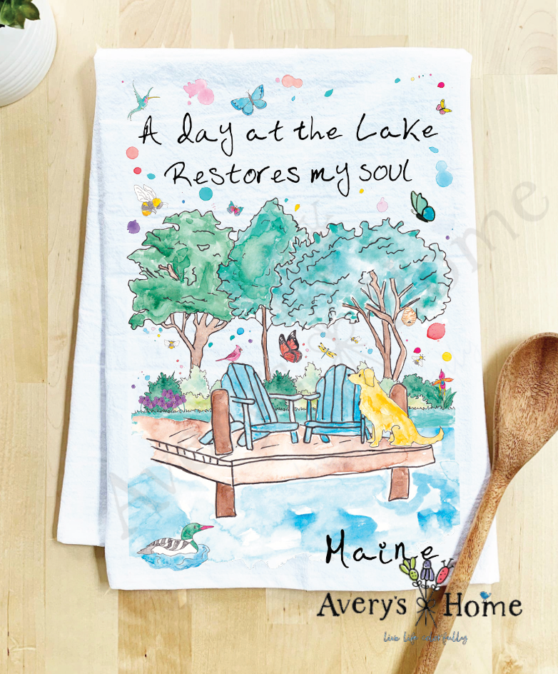 Avery's Home - Wholesale Tea Towel - A Day at the Lake or River Customizable Tea Towel62