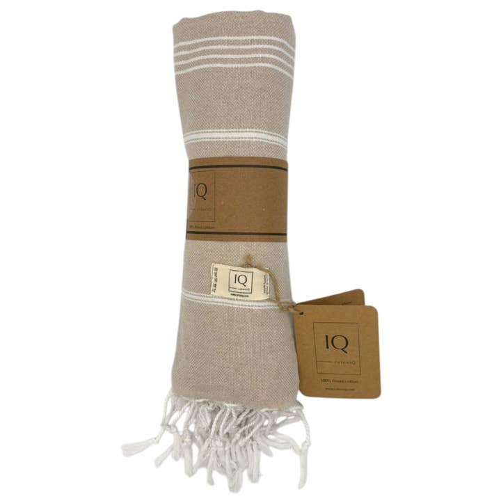 Telo hammam | Telo sauna | Telo mare | Paraguay | Beige | 180x100 cm per la vendita all'ingrosso da parte di cotonIQ