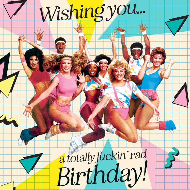 OffensiveDelightful - Wholesale Birthday Card - RAD 80's birthday card