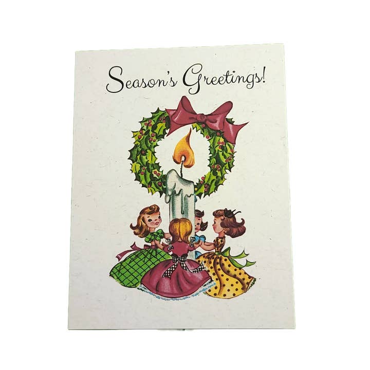 Superior Dry Goods - Wholesale Christmas Card - "Retro Christmas" Recycled Greeting Card Set of 12, Vintage6
