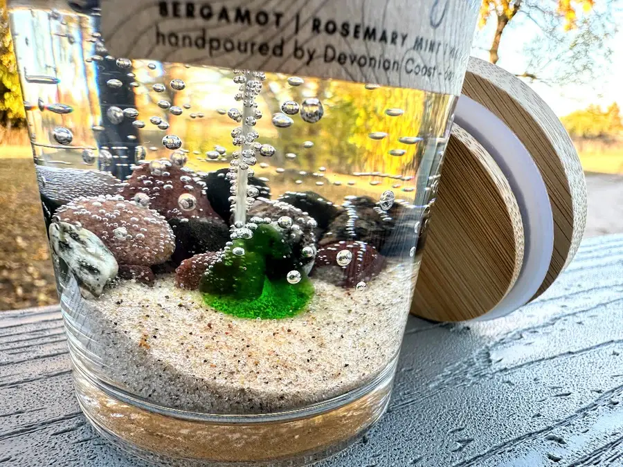 Devonian Coast - Wholesale Novelty Candle - Beach Glass Gel Candle – Medium 6oz Wax2