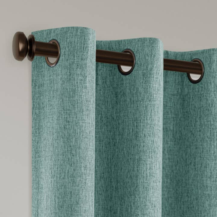 Awesome Home - Wholesale Curtain - Linen Texture Blackout Grommet Curtains Pair, 2 Panels49