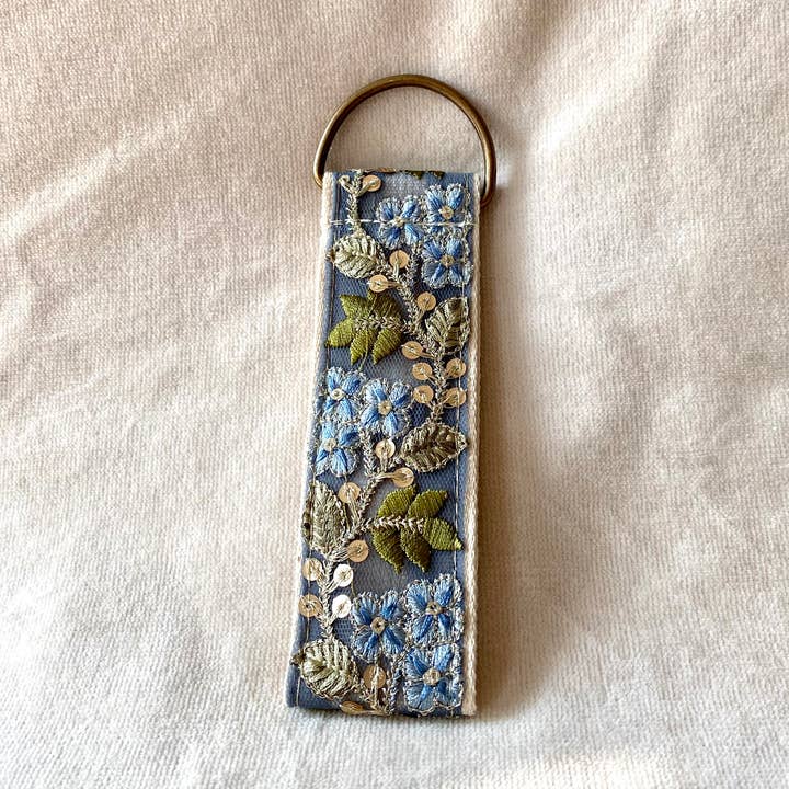 Temple of Treasure - Wholesale Keychain - Women's - Harvest Grapes in Blue - floral keychain - autumn gifts