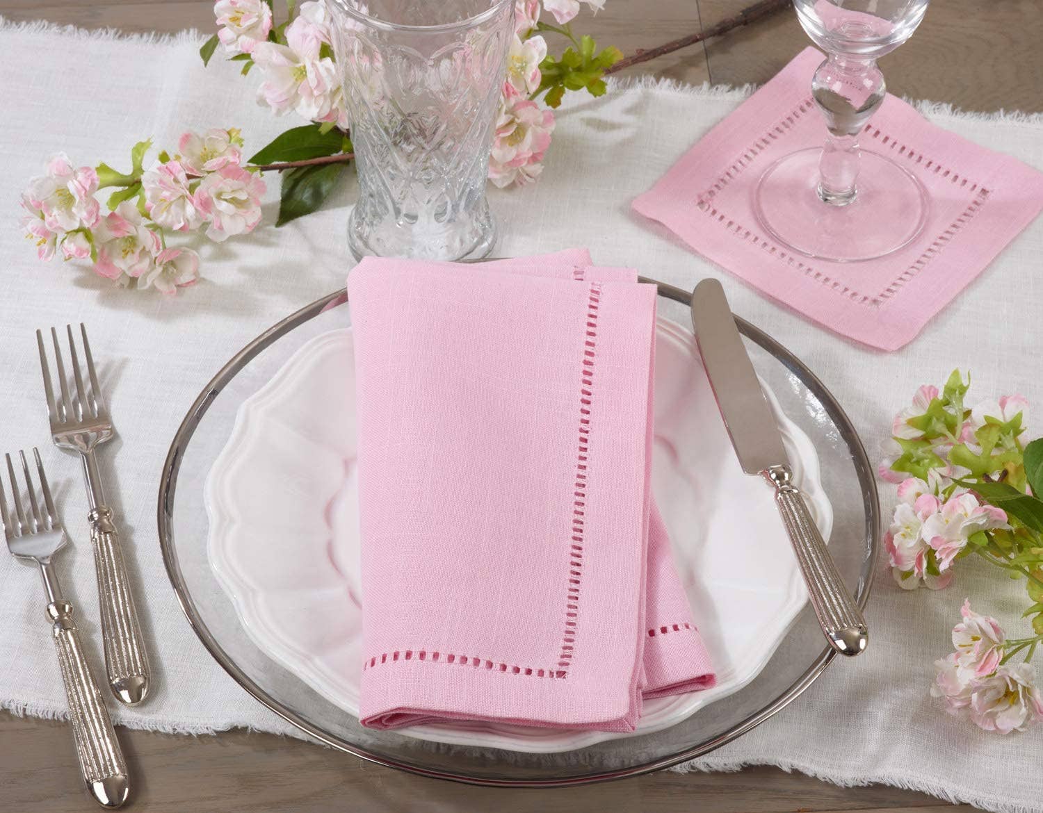 Fennco Styles - Wholesale Dinner & Cloth Napkin - Hemstitch Border 18-Inch Dinner Napkin12