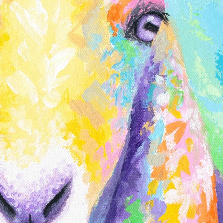 Krystle Cole Fine Art - Wholesale Art Print - Nubian Goat Print - For the Love of Goats1