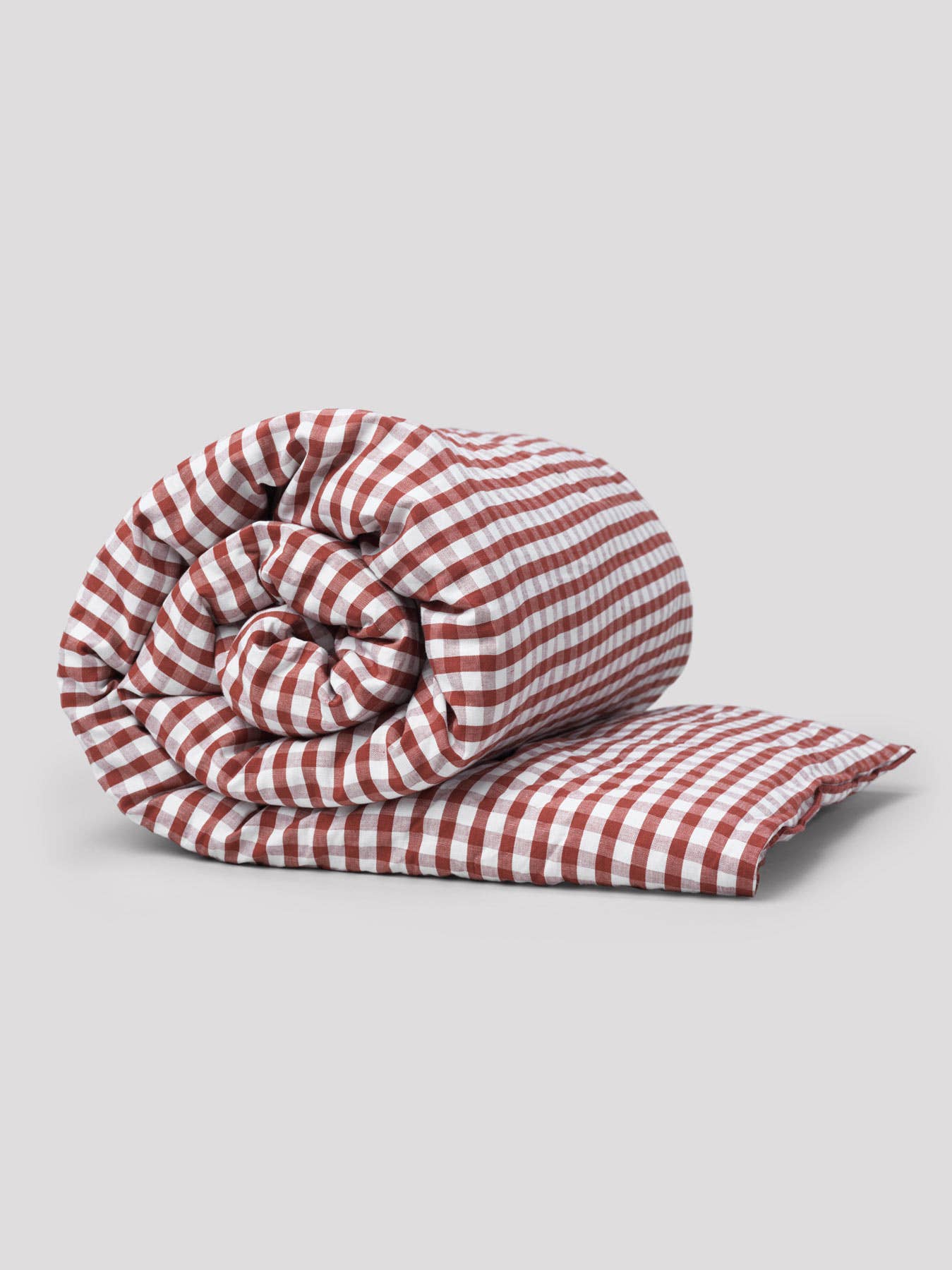 Les Pensionnaires - Wholesale Quilt - Linen / Cotton Rust Gingham Duvet
