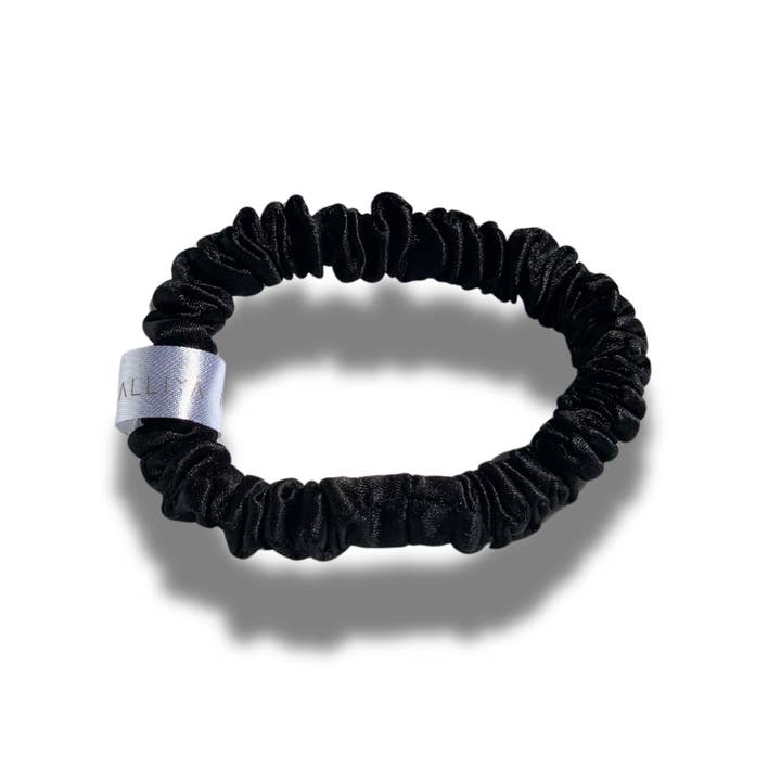 Small 100% Silk Scrunchie - Midnight Black and other Purchase Wholesale leheriya saree. Free Returns & Net 60 Terms on Faire trending on Faire.