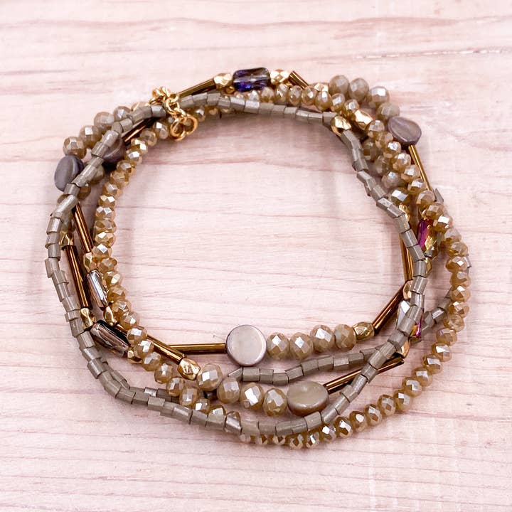 Camila Bracelet Set - Brown for wholesale by MM Designs