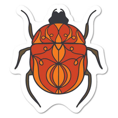 Orange & rød billeklistermærke – en insektelskers fornøjelse for engroshandel hos B.Goods Designs