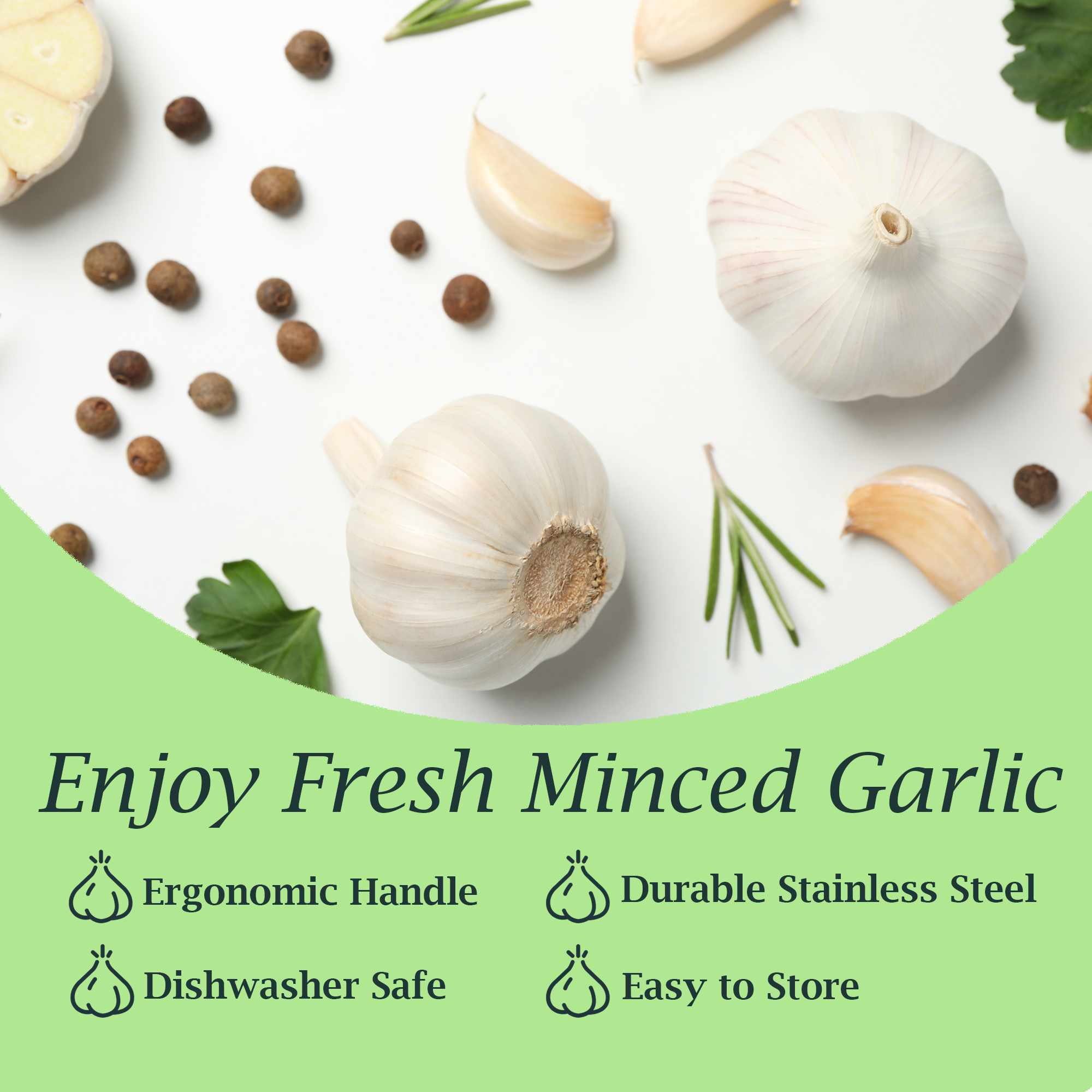 Fox Run Brands - Wholesale Kitchen Tool/Gadget - Fox Run Stainless Steel Garlic Rocker Press, Garlic Mincer3