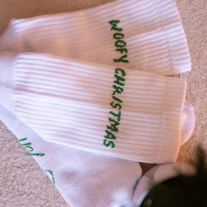 Calcetines "WOOFY CHRISTMAS" Blancos Limitados para venta al por mayor de Lieblingspfote