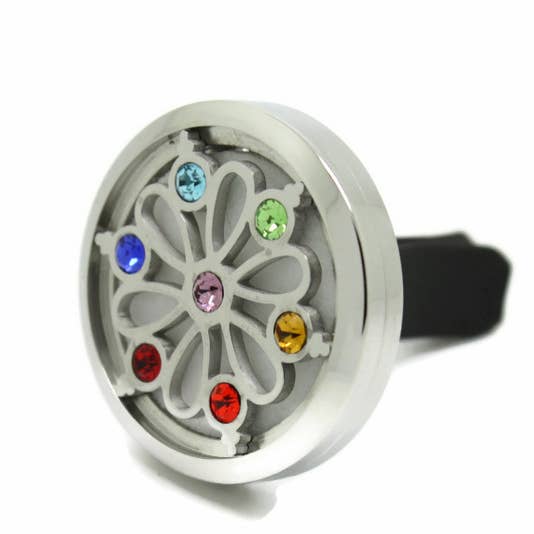 Destination Oils – Großhandel Auto-Lufterfrischer – Unisex – Crystal Flower Ätherisches Öl Auto Vent Diffusor Clip-On - 30mm