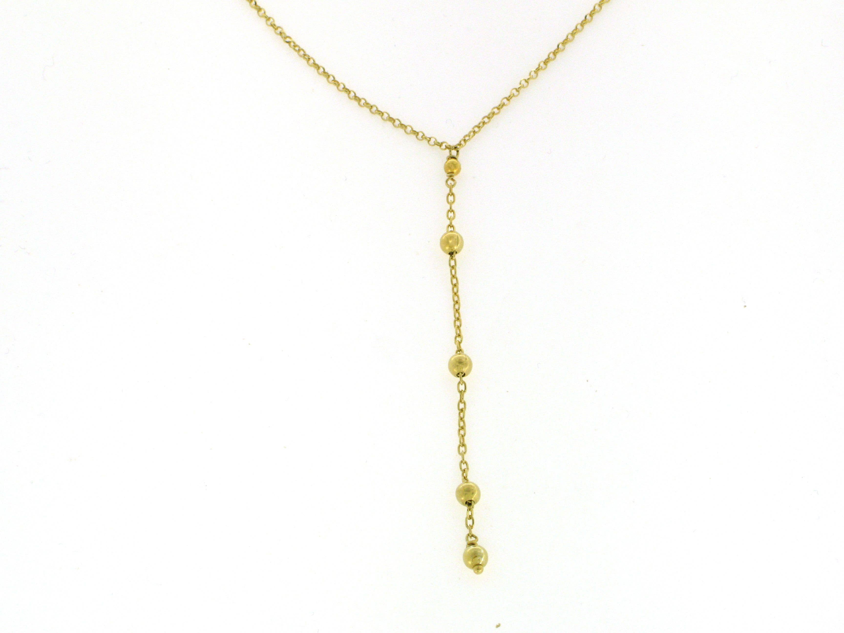 Yneda Jewels - Wholesale Y-Neck/Lariat Necklace - Sterling silver necklace with balls, long layered necklace.6