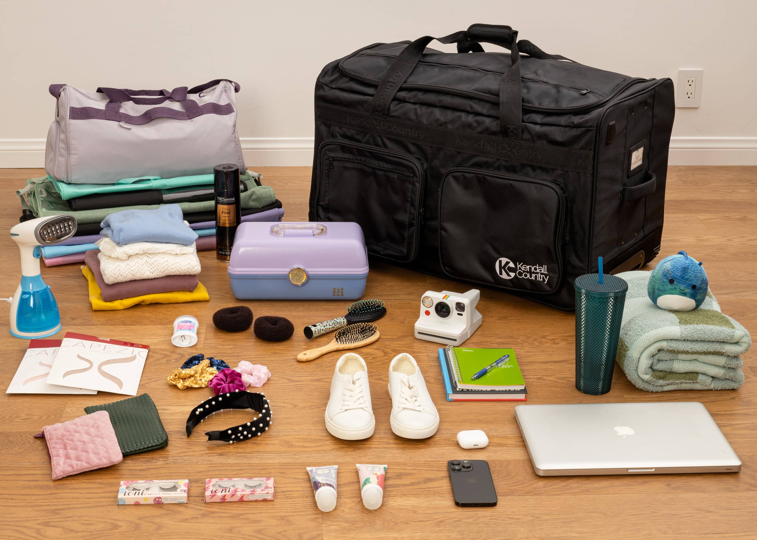 Kendall Country - Vente Valises - Sac de voyage à roulettes avec porte-vêtements - Noir Corbeau, très grand 76 cm12