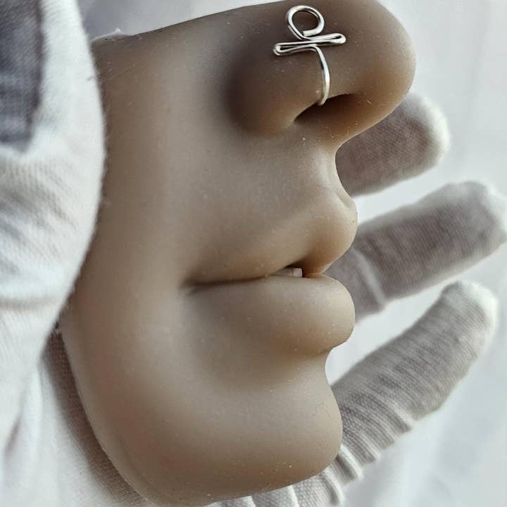 Bead It Wear It Love It LLC - Wholesale Nose Ring - Handmade Ankh Style Nose Cuff, No Piercing Nose Rings1