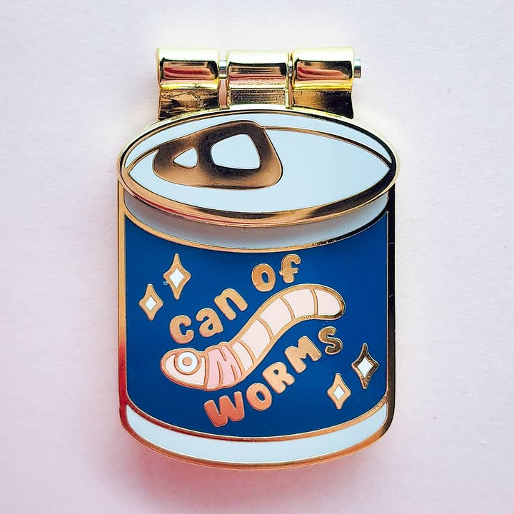 Can of Worms Hinged Enamel Pin and other Purchase Wholesale pino. Free Returns & Net 60 Terms on Faire trending on Faire.