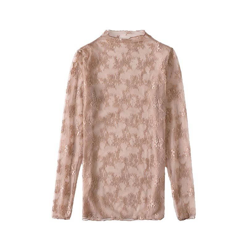 Hope & Sunshine – Großhandel Bluse – Damen – Spitzen- und Mesh-Top mit Chiffon6