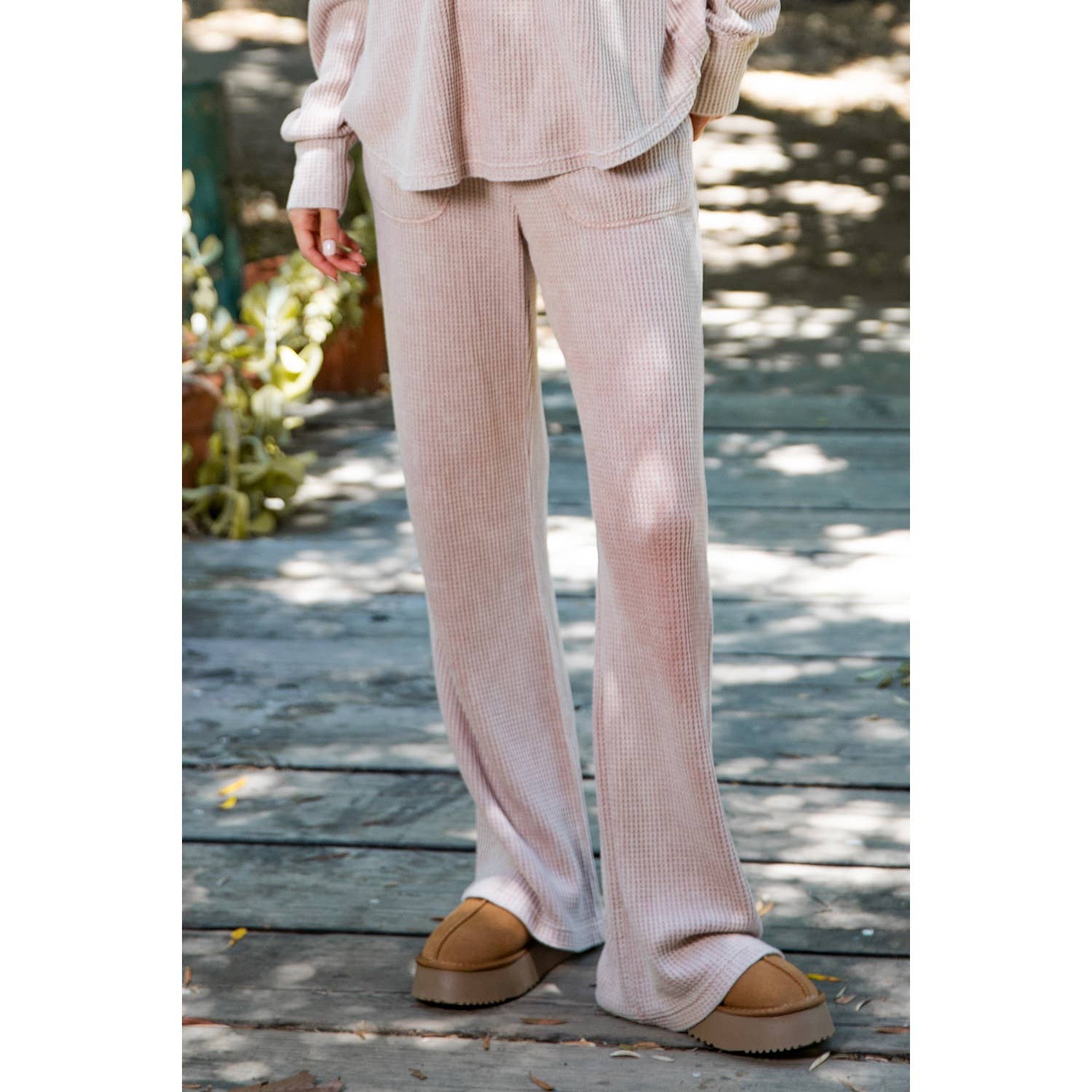 Rae Mode - Wholesale Athletic Pants - Women's - MINERAL WASHED WAFFLE STRAIGHT SWEATPANTS16