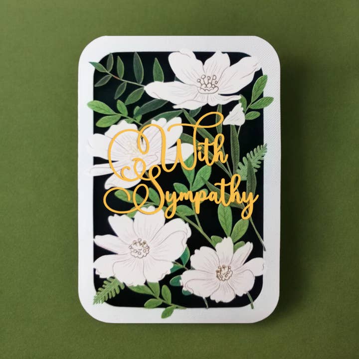 Alljoy Design - Vendita all'ingrosso Biglietti di condoglianze - Biglietto di Condoglianze con Design Floreale Elegante