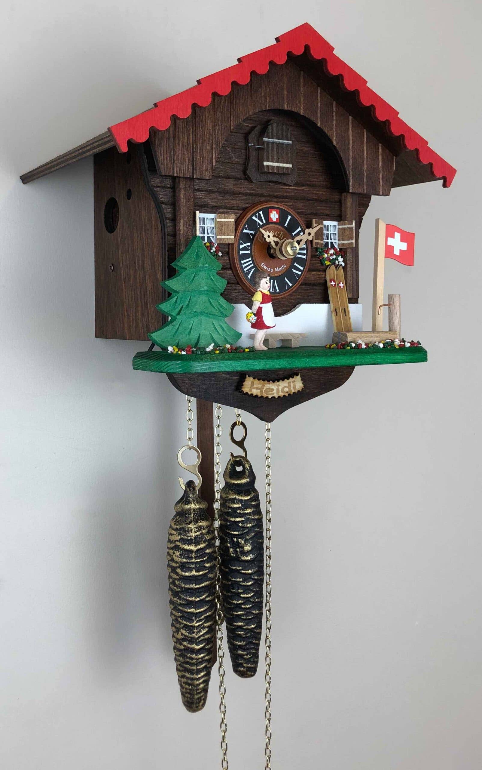 Kit-Cat Klock – Relógio de parede por atacado – Relógio Cuco Heidi Chalet Suíço1