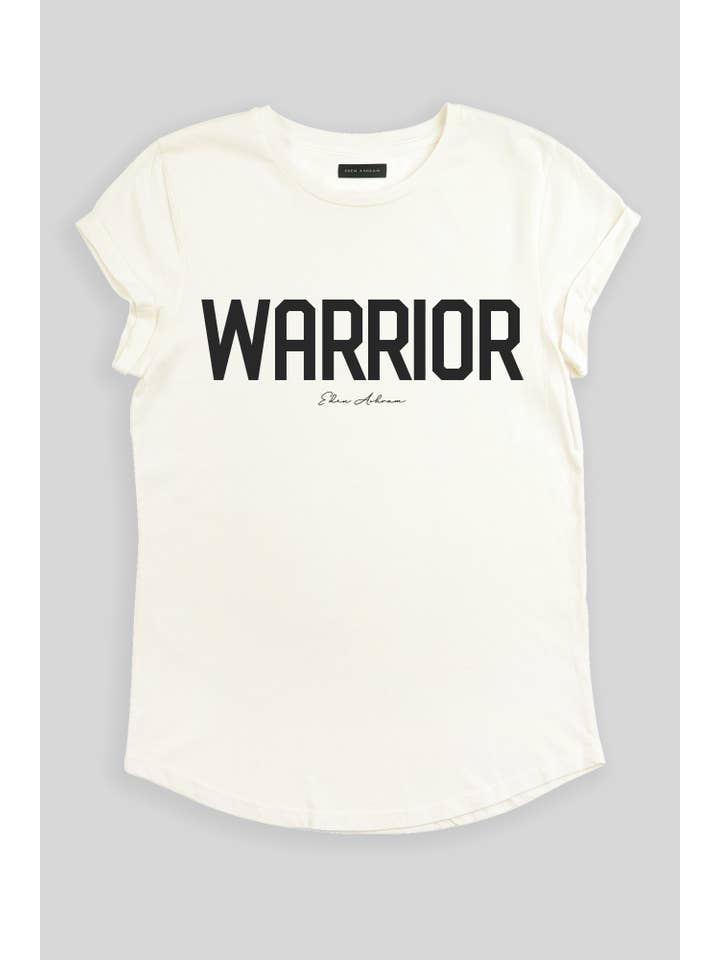 Eden Ashram - Wholesale Screen Printed T-Shirt - Women's - Warrior Premium Rolled Sleeve T-Shirt3
