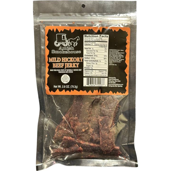 Amish Smokehouse Bœuf Jerky Doux au Noyer 2,8 oz pour la vente par Cow Crack Wholesale