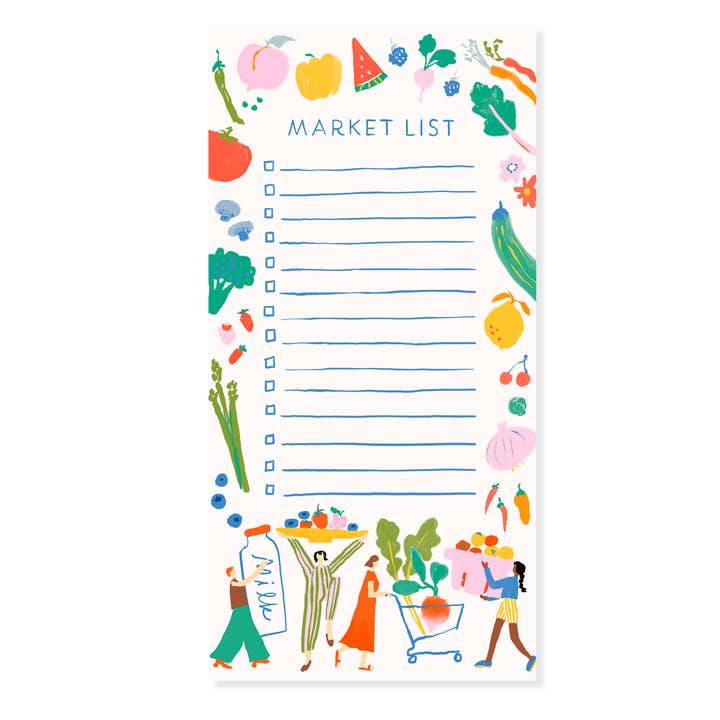 Karen Schipper - Wholesale Notepad - Market Party Market Pad - Classic Food Grocery List