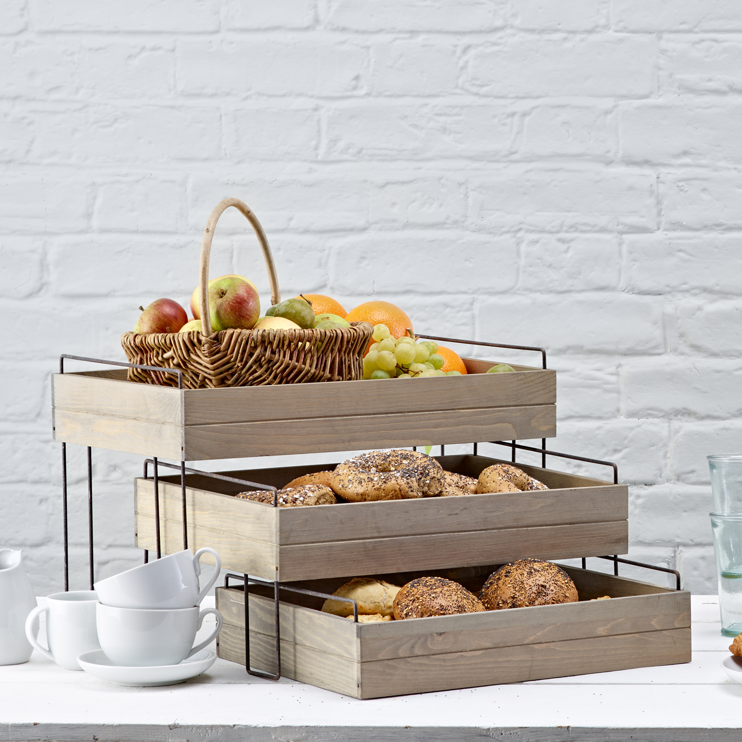 Gadsby – wholesale Retailer display stand/case –  3-Piece Nested Retail Display Stand - Tiered Counter Stand1