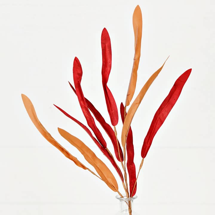 Holiday Depot Inc. - Wholesale Artificial Flowers - 530365- 18in Pick-Soft Touch Yucca Leaves-Apple Spice-24/2881