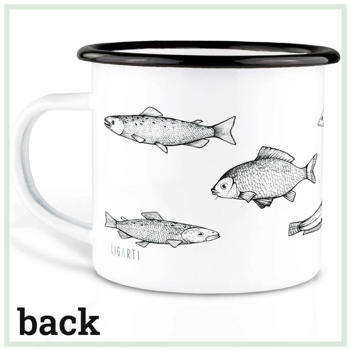 LIGARTI – Großhandel Kaffeebecher – Emaille Tasse – Süßwasserfische