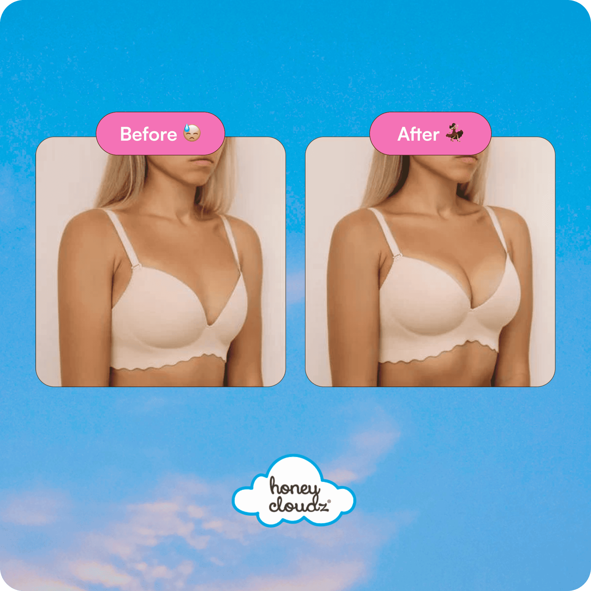 Honey Cloudz - Wholesale Bra Inserts - Women's - Oval Push Up Bra Inserts10