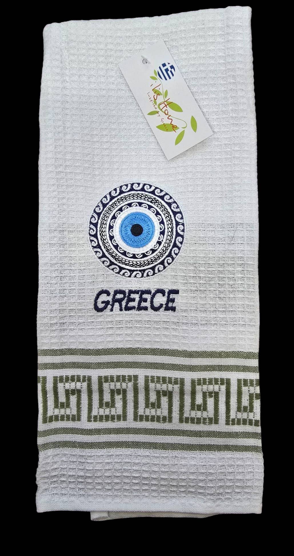 2 Greeks Inc - Vente Torchons - Torchon de cuisine Mati (Mauvais Œil) 100 % coton – Importé3