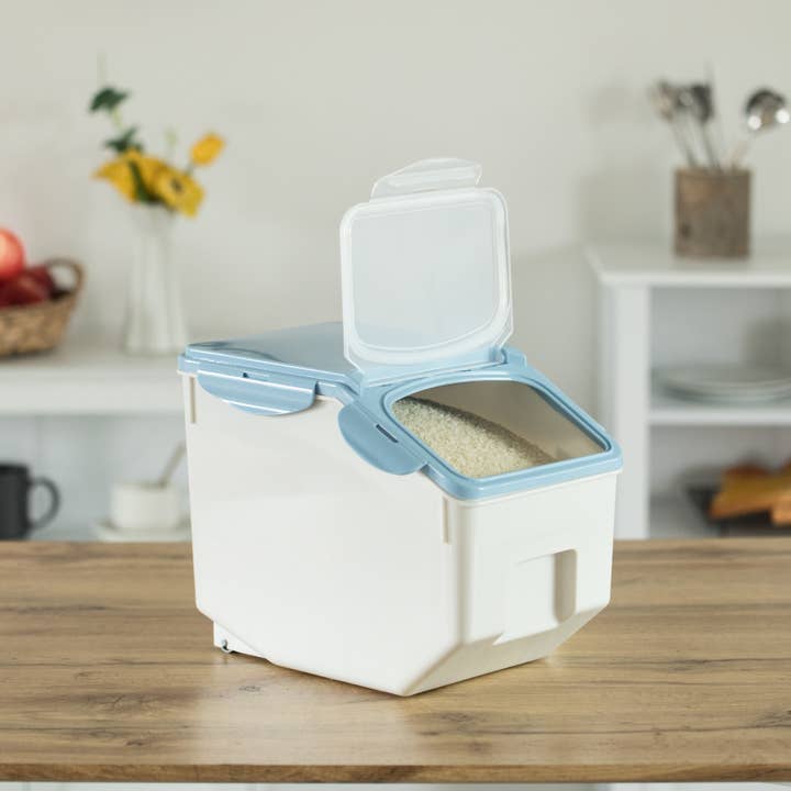 Quickway Imports - Wholesale Food Storage Container - Set of 2 White Plastic Storage Food Holder Containers4