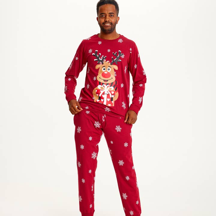Rudolphs söta röda julpyjamas – Herrar för wholesale av Happy Seasons