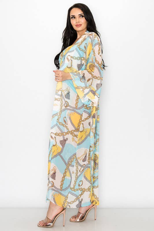 Miss Avenue - Wholesale Set met top en broek (GEEN Loungewear) - Dames - Cami-rompertje met bloemenprint en lang vest van chiffon SM5380_4