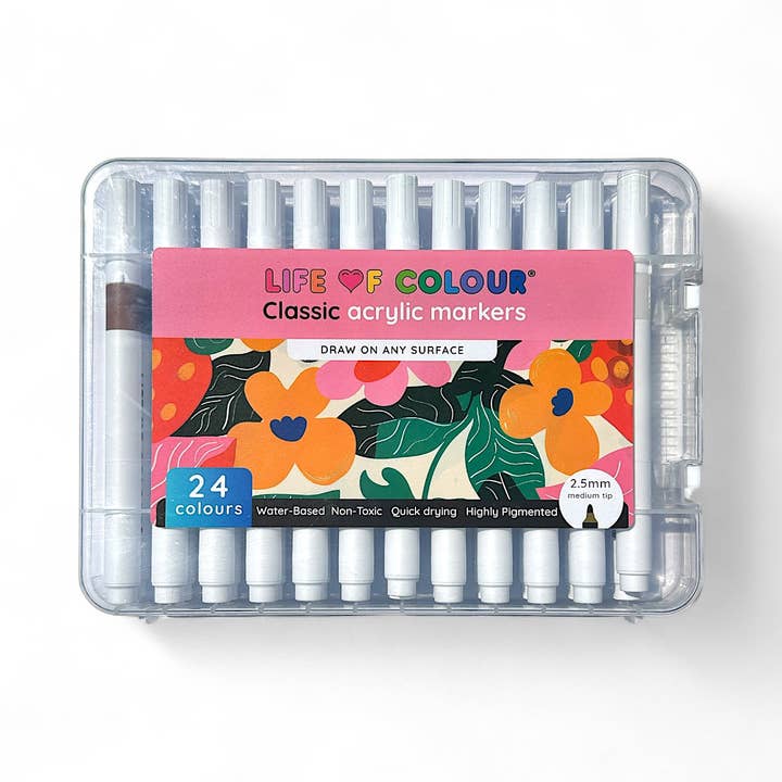 Acrylic Markers Classic Colours - set of 24 for wholesale by Life of Colour