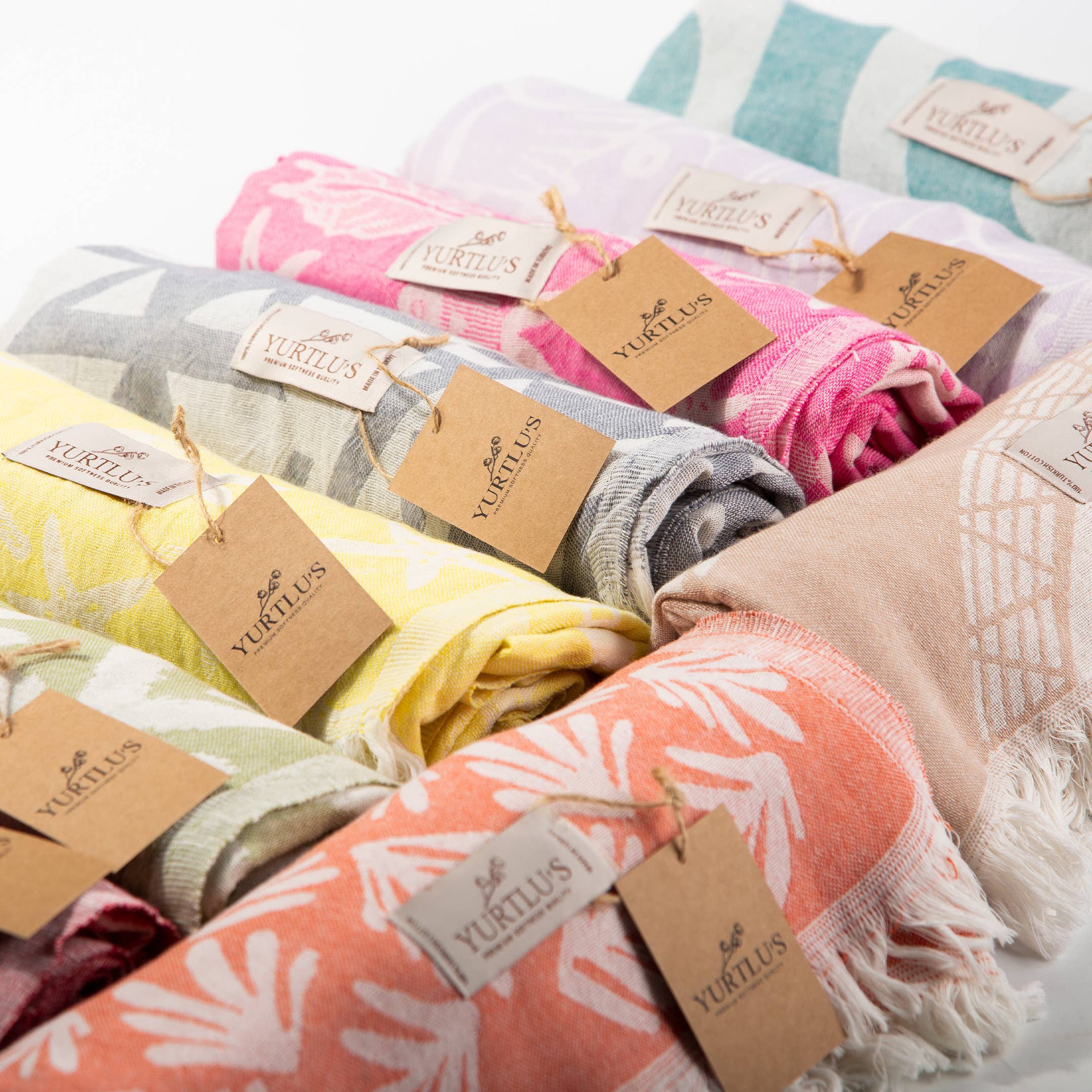 YURTLUS - Wholesale Strandlaken - YURTLU'S Harmony Series 38"x72" Turkse handdoek, sterk absorberend, voorgewassen - nieuw blauw4