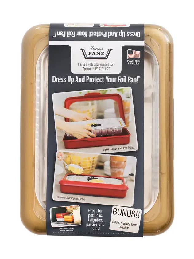 Cake Set - 9x13 Pan Frame w/ Lid & Serving Spoon -Gold Swirl and other Purchase Wholesale fancy. Free Returns & Net 60 Terms on Faire trending on Faire.