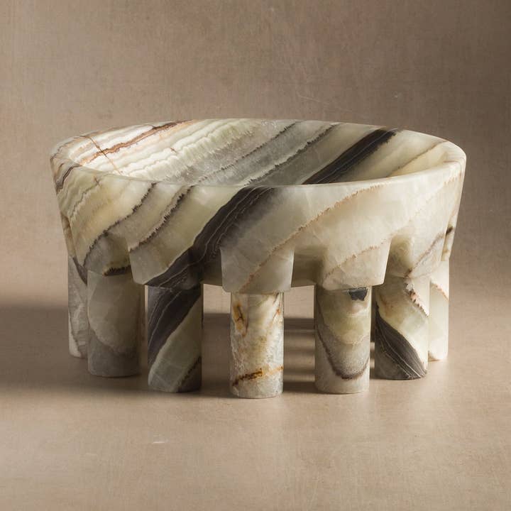 Pomona Bowl Small - Green Onyx for wholesale by Studio H Collection