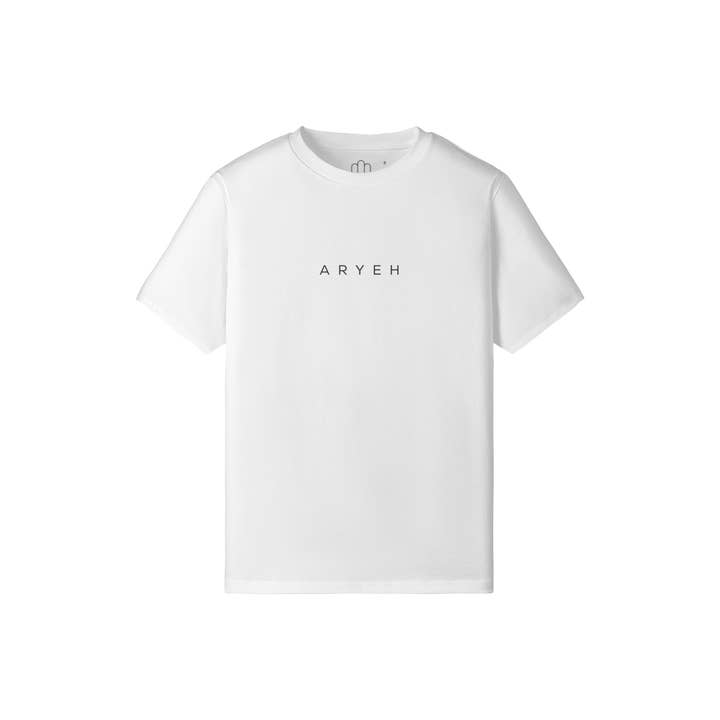 T-shirt essentiel Aryeh (impression noire) pour la vente par Aryeh Style
