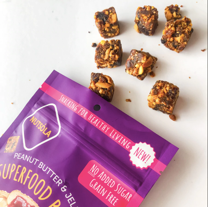 NUTSÓLA - Wholesale Snack Bar - Peanut Butter and Jelly Superfood Bites2
