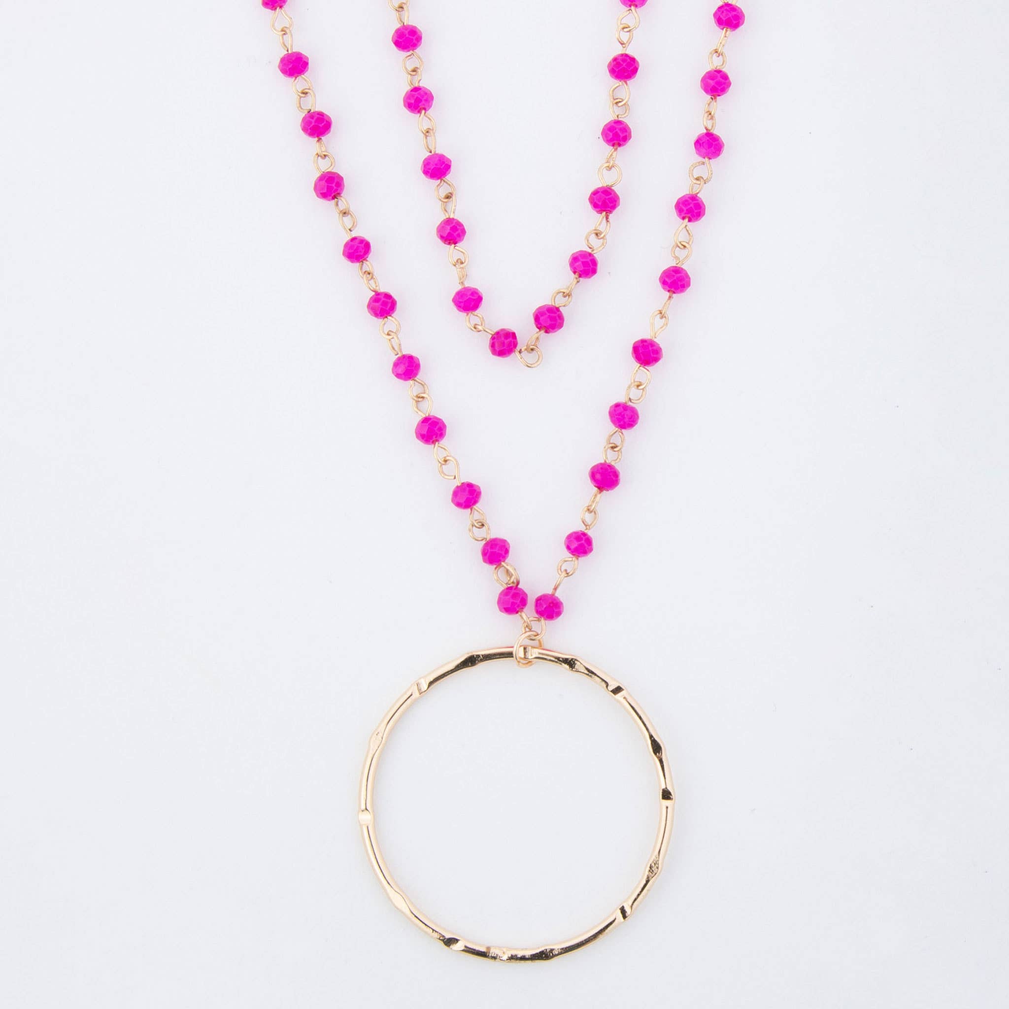 Howard's - Wholesale Pendant/Charm Necklace - Malia Beaded Ring 22" Pendant Necklace1