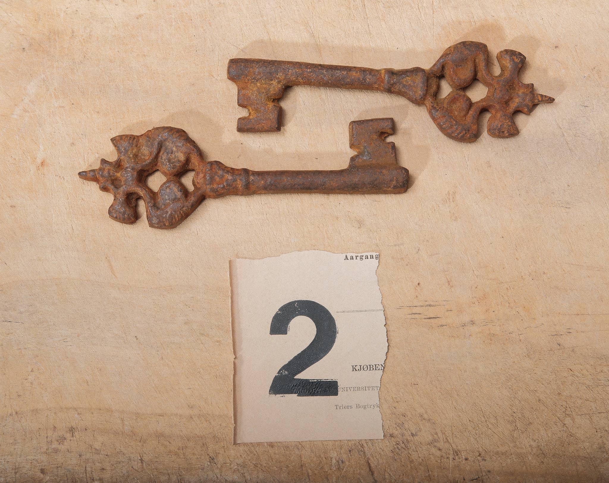 Golden Oldies Antiques - Vente Décorations de table - Reproduction Clé Squelette en Fer Style Vintage1