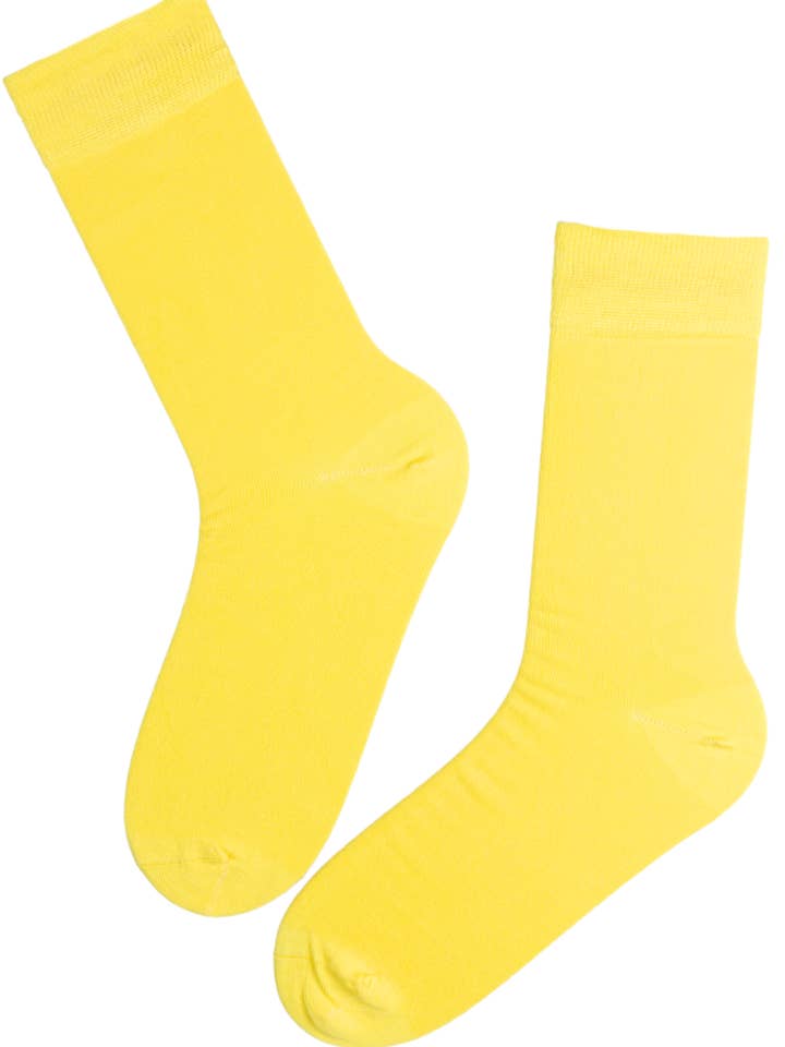 Chaussettes TAUNO pour hommes, jaune clair pour la vente par Sokisahtel I BestSockDrawer