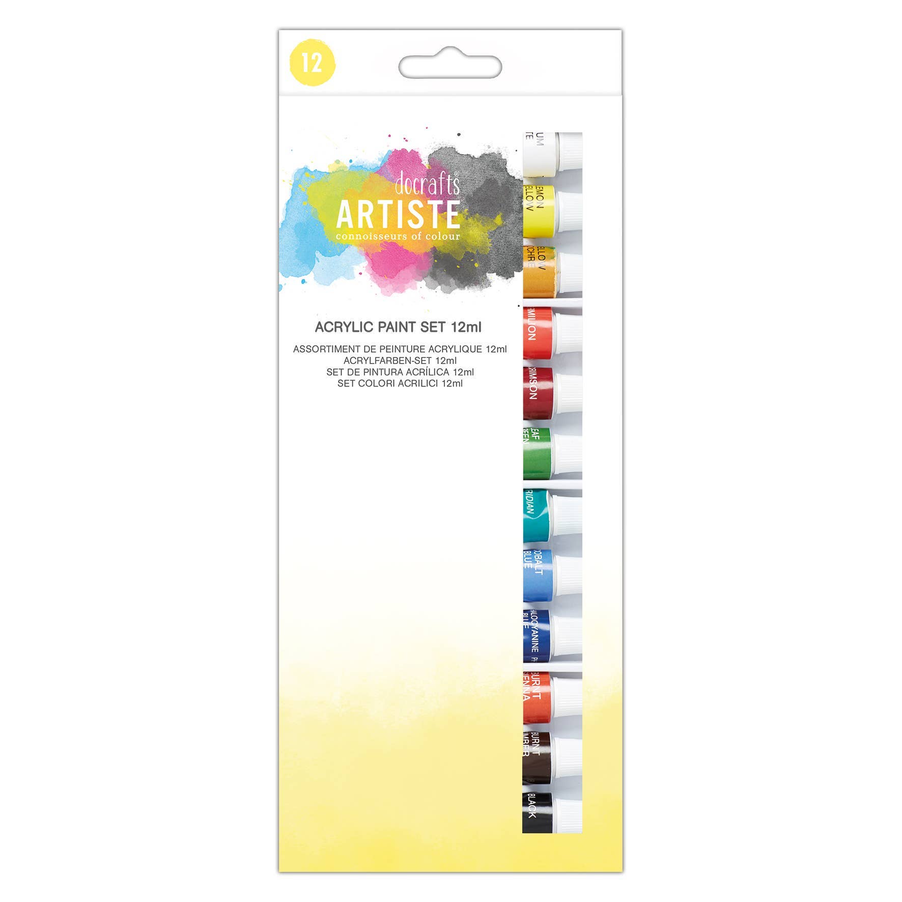 West Design Products UK – wholesale Paint set – Artiste Acrylic Paint Set 12ml 12 Pack0