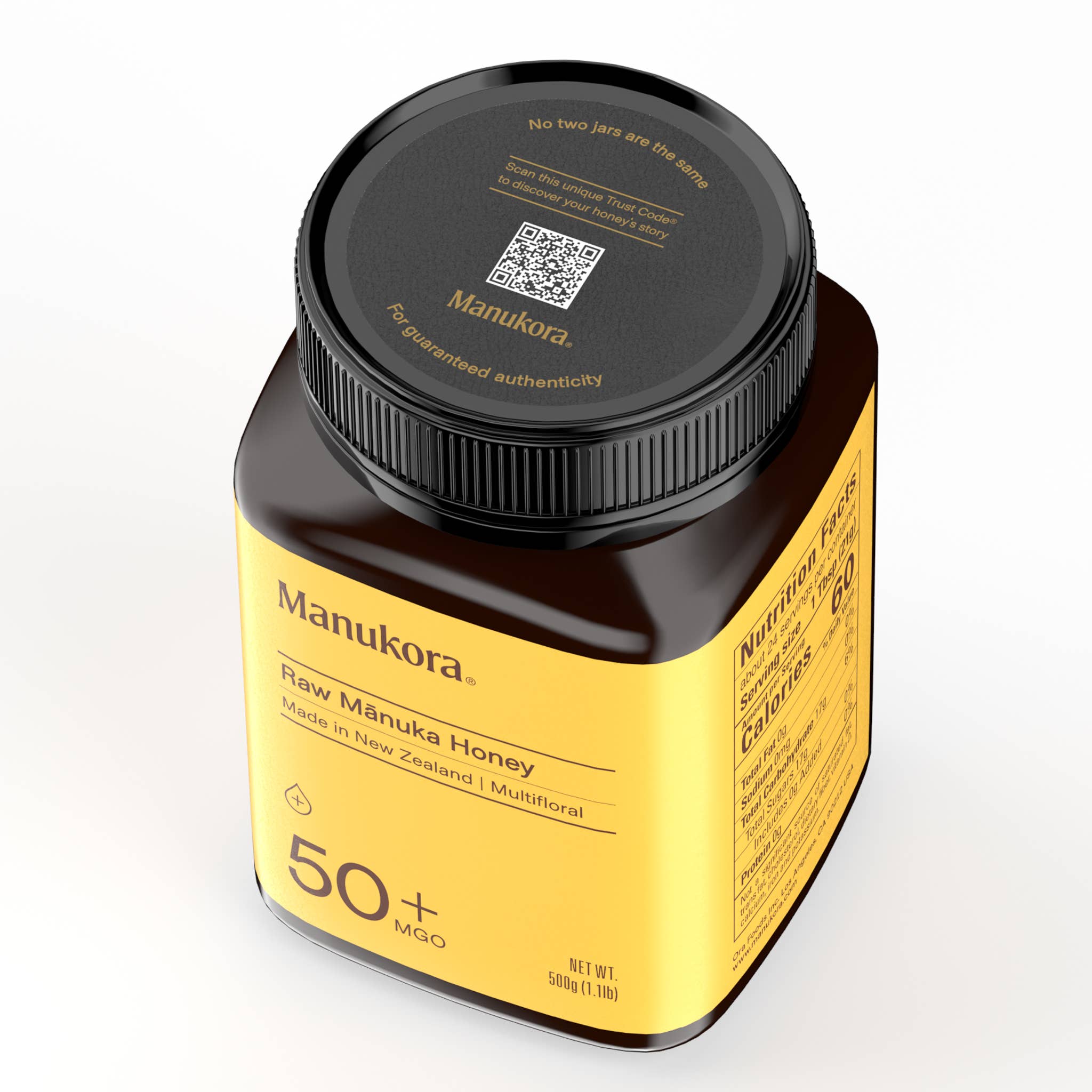 Manukora - Wholesale Honey - Manukora MGO 50+ Multifloral Raw Manuka Honey (500g/1.1lb)2